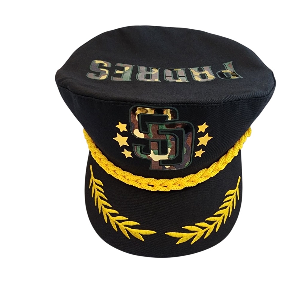 PADRES SAN DIEGO/ CAPTAIN HAT BLACK COTTON/ MILITARY EDITION - Picture 8 of 10